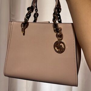 Michael Kors Cynthia Leather Satchel